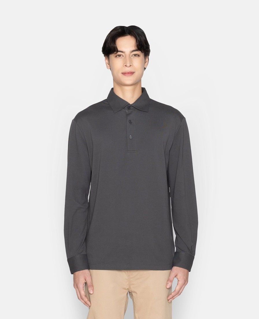 Men Grana Tees & Polos | Pique Long Sleeve Polo