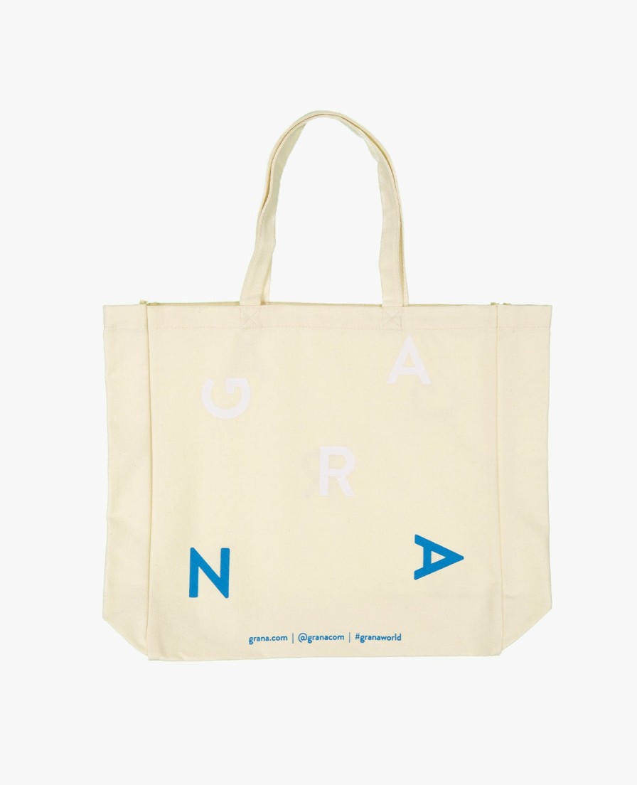 Women Grana Accessories | Cotton Canvas Tote Bag Ivory