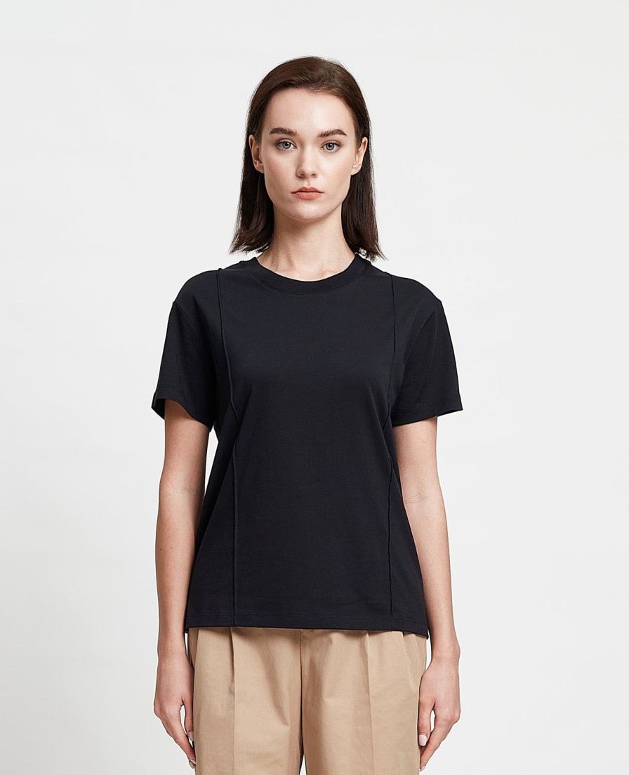 Women Grana Tee Shirts | Supima Double Pintuck Tee