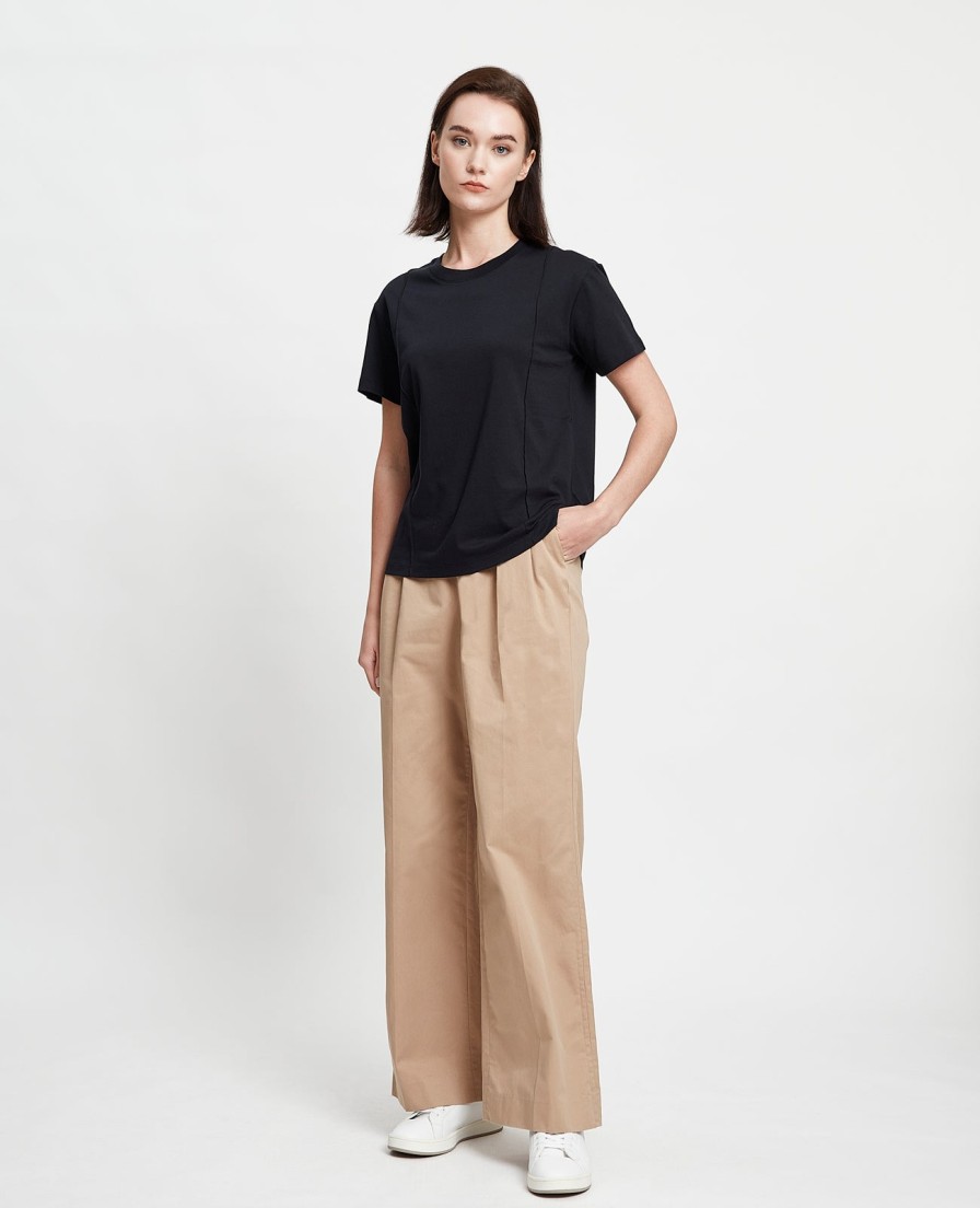 Women Grana Tee Shirts | Supima Double Pintuck Tee