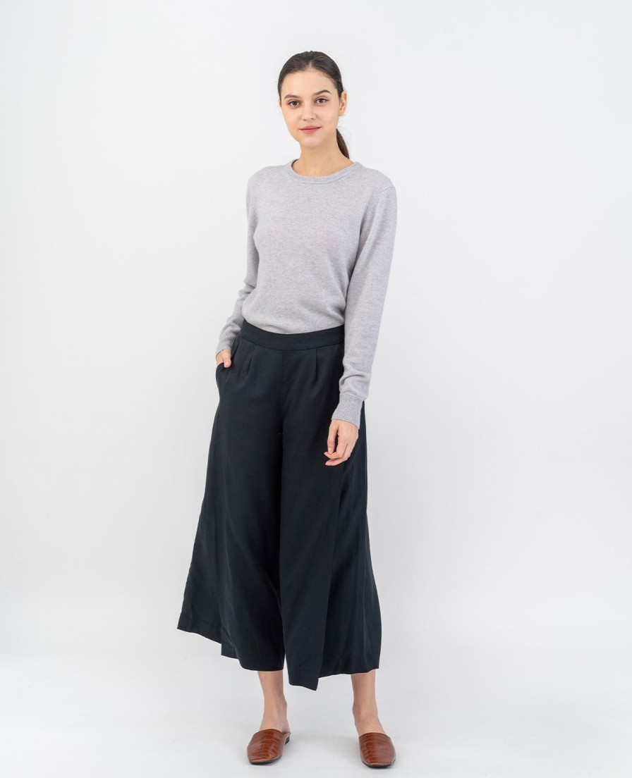 Women Grana Pants & Trousers | Tencel Split Front Culotte