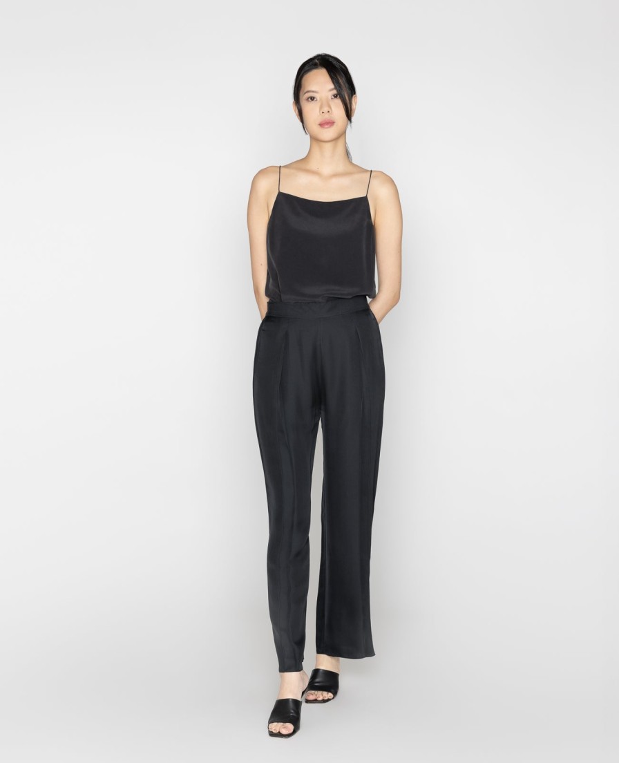 Women Grana Pants & Trousers | Silk Pleated Pants