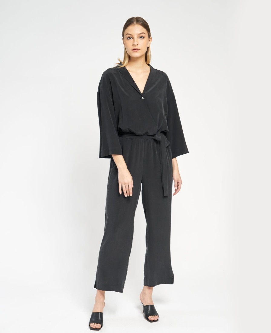 Women Grana Jumpsuits | Silk Wrap Front Jumpsuit