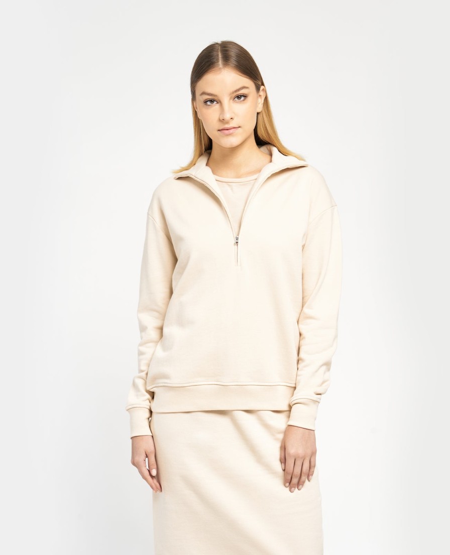 Women Grana Sweaters & Cardigans | Supima Terry Zip Sweatshirt