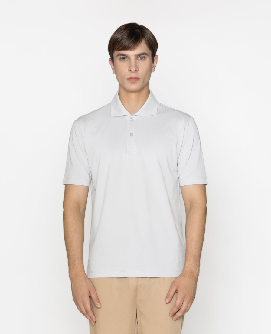 Men Grana Tees & Polos | Supima Pique Spread Collar Polo