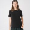 Women Grana Tee Shirts | Silk Crew Neck Tee