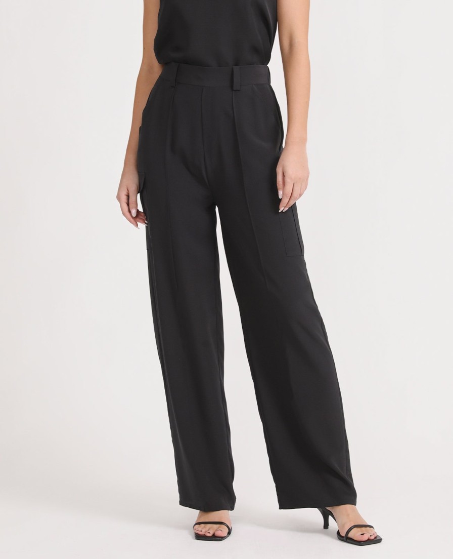 Women Grana Pants & Trousers | Silk Cargo Pant