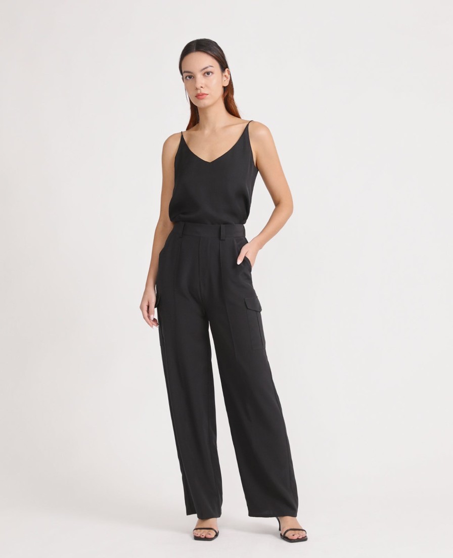 Women Grana Pants & Trousers | Silk Cargo Pant