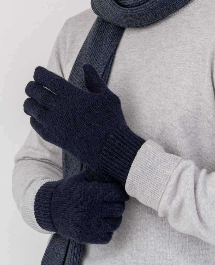 Men Grana Accessories | Cashmere Ribbed Gloves