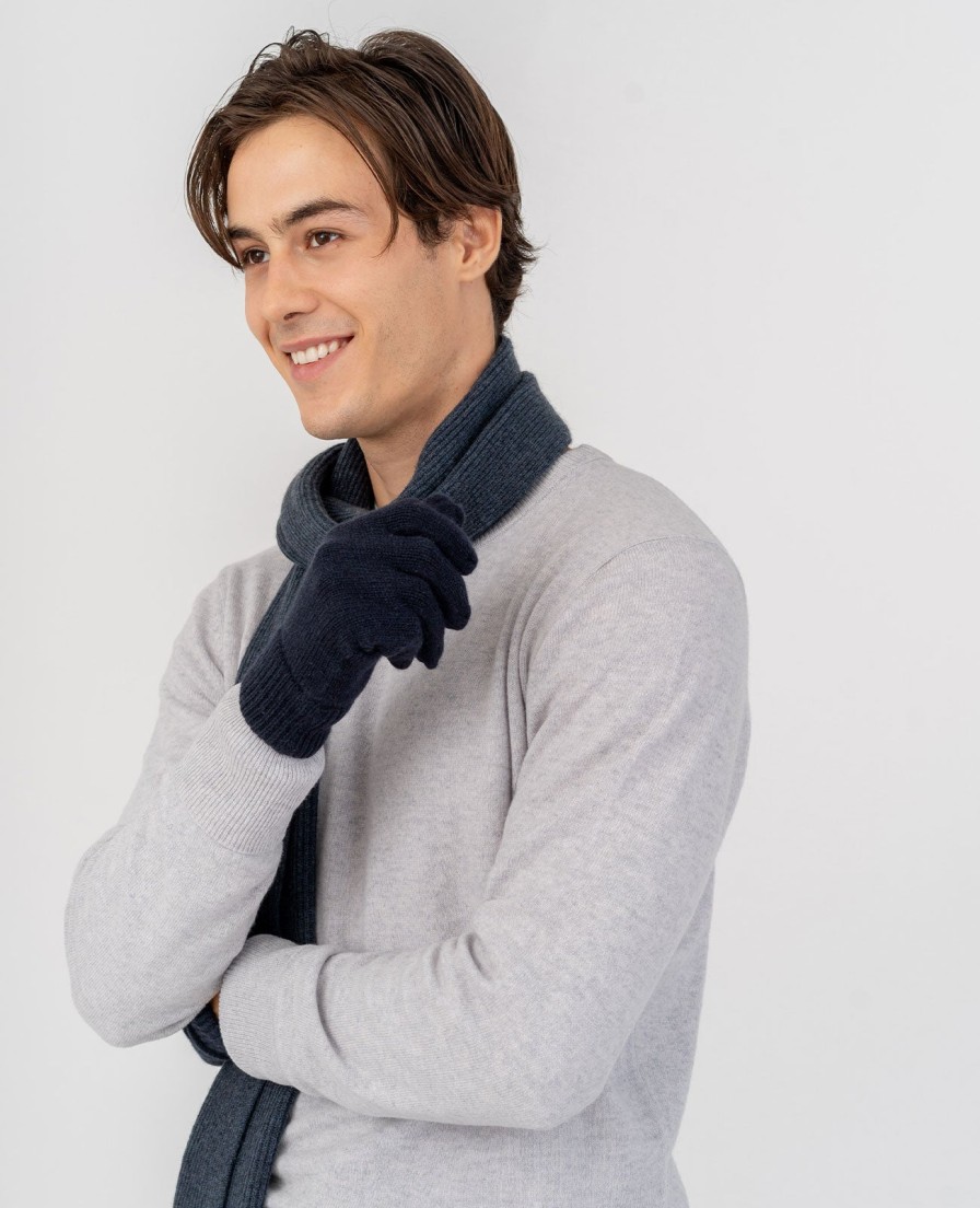 Men Grana Accessories | Cashmere Ribbed Gloves