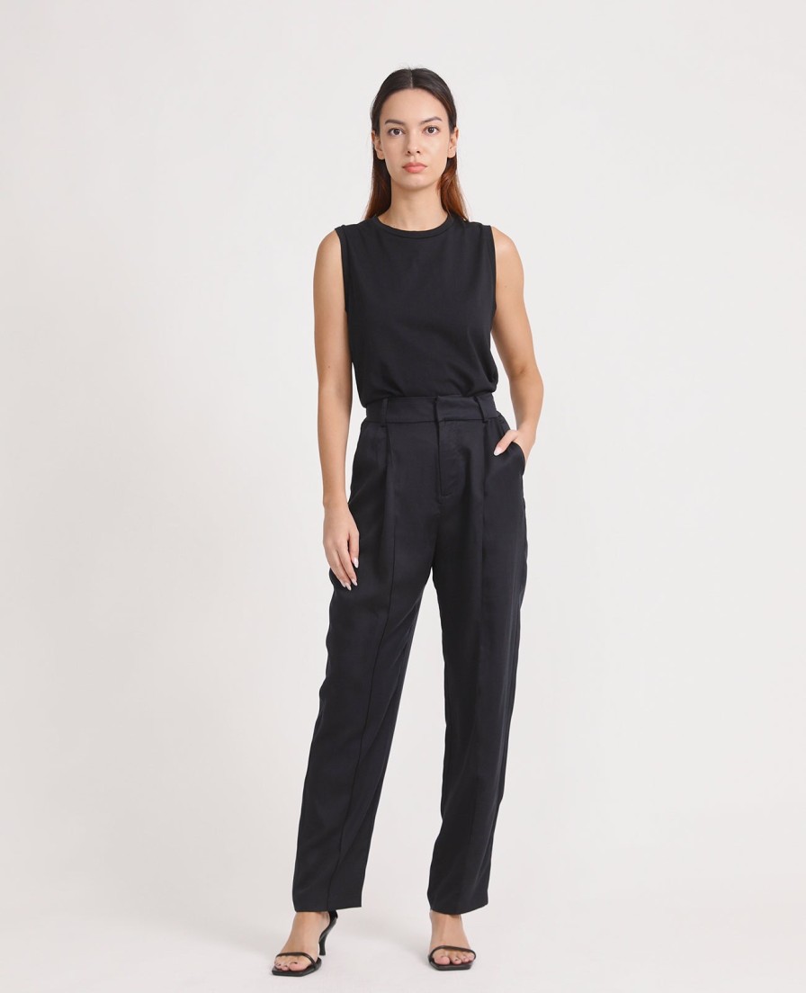 Women Grana Pants & Trousers | Tencel Barrel Pant