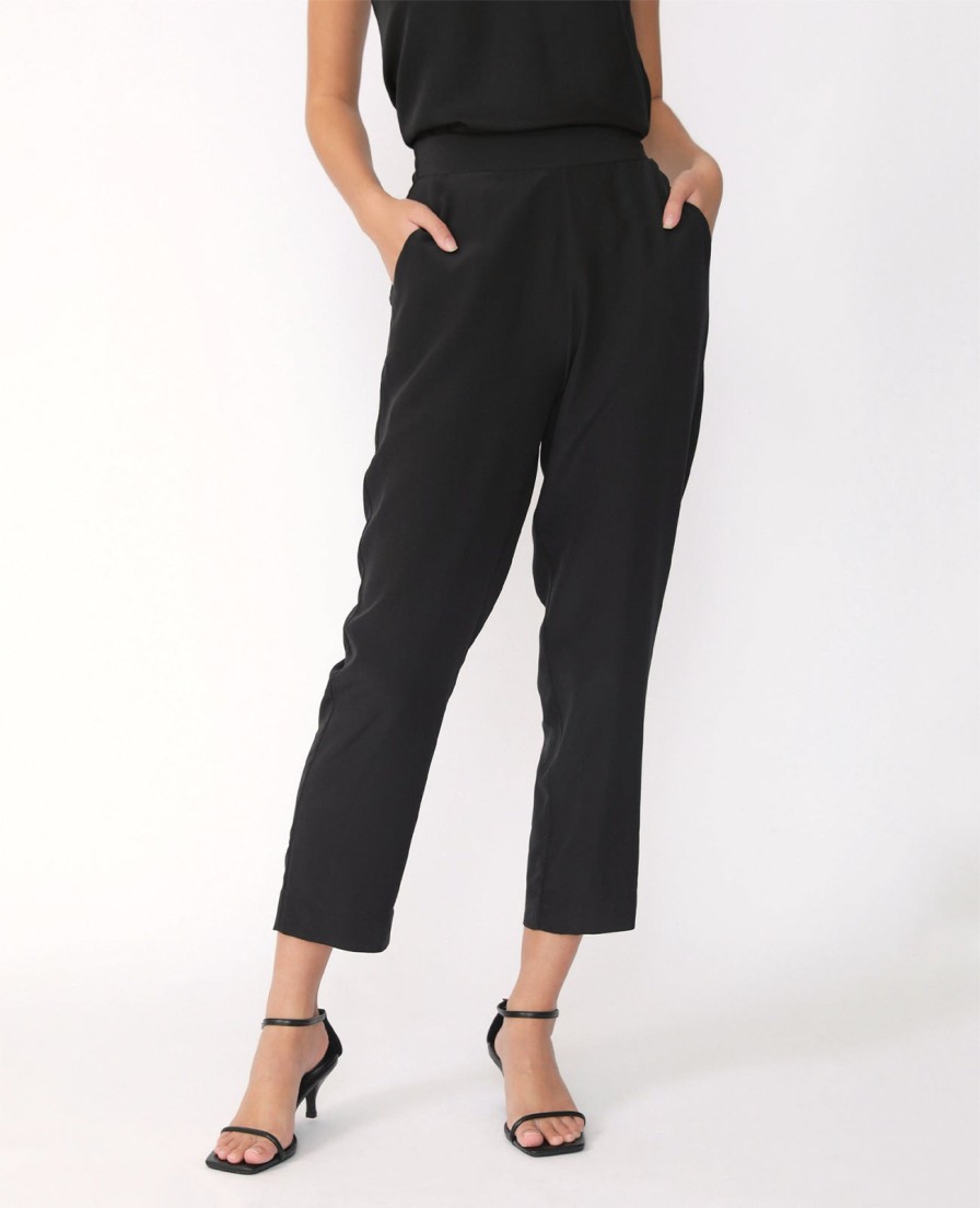 Women Grana Pants & Trousers | Silk Signature Ankle Pant