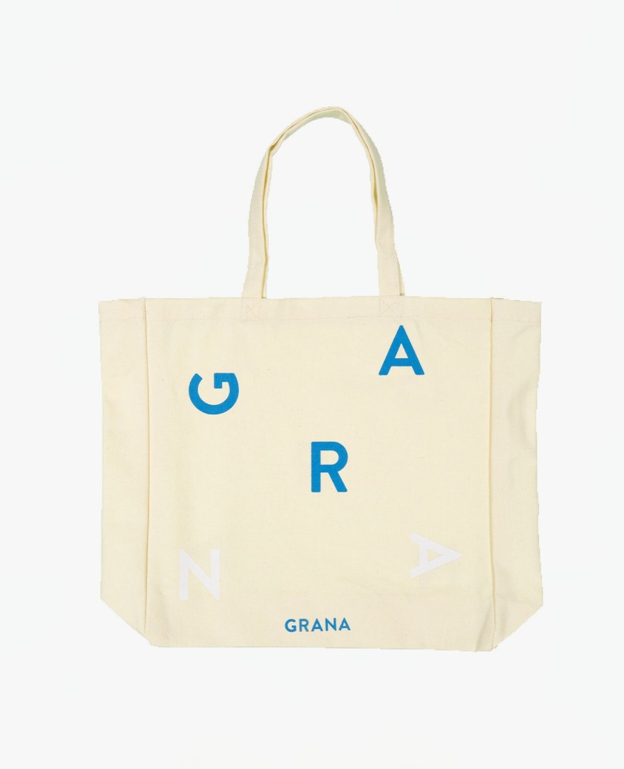 Men Grana Accessories | Cotton Canvas Tote Bag Ivory