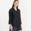 Women Grana Shirts & Blouses | Silk Cotton Boyfriend Shirt