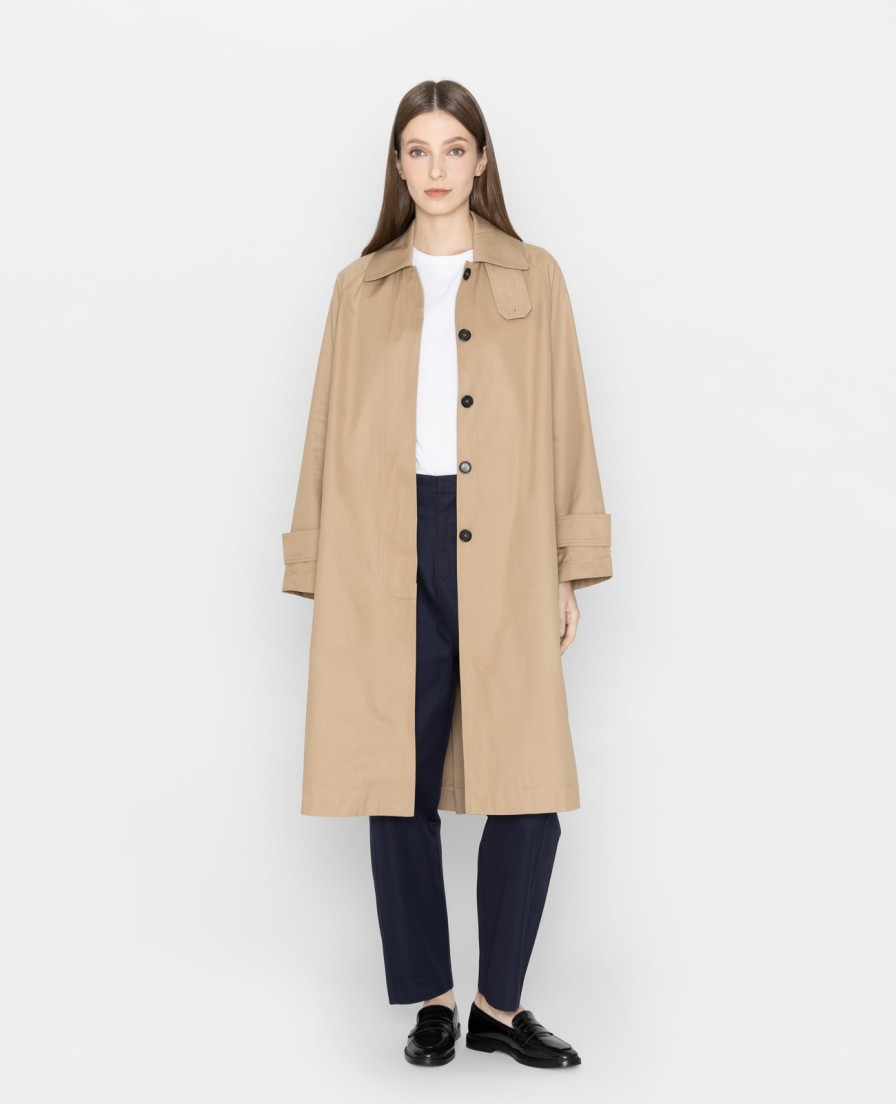 Women Grana Sweaters & Cardigans | Organic Trench Coat Tan