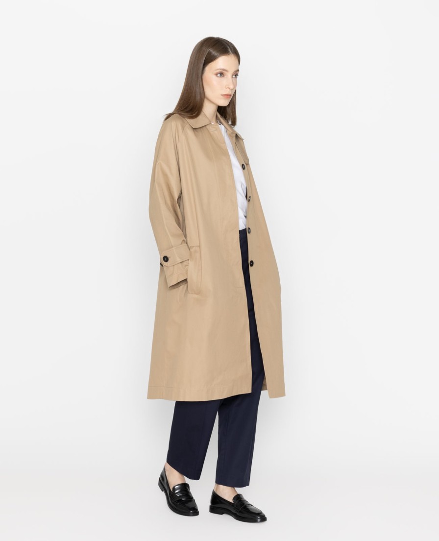 Women Grana Sweaters & Cardigans | Organic Trench Coat Tan