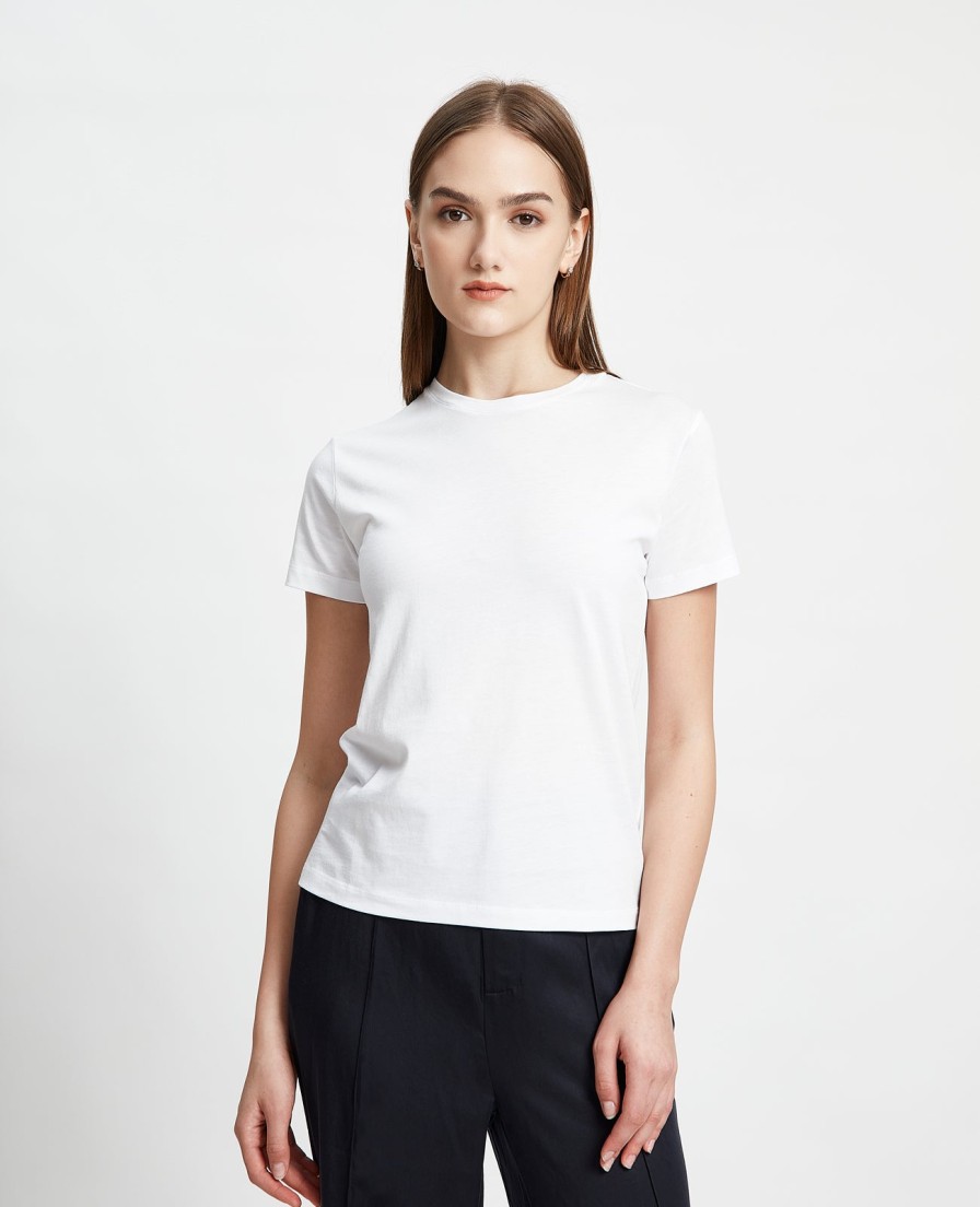 Women Grana Tee Shirts | Supima Crew Neck Tee