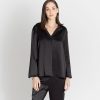 Women Grana Shirts & Blouses | Silk Pyjamas V-Neck Pull Over Blouse