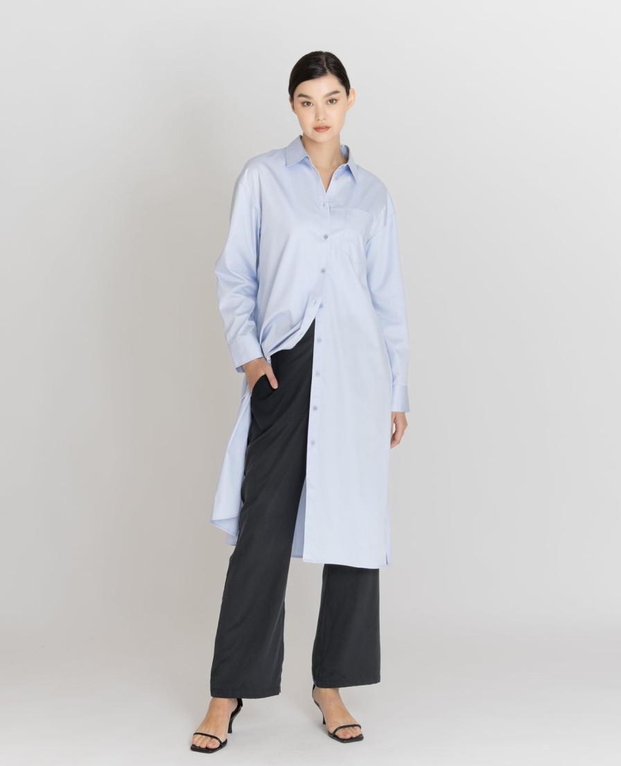 Women Grana One Piece Dresses | Supima Poplin Shirt Dress