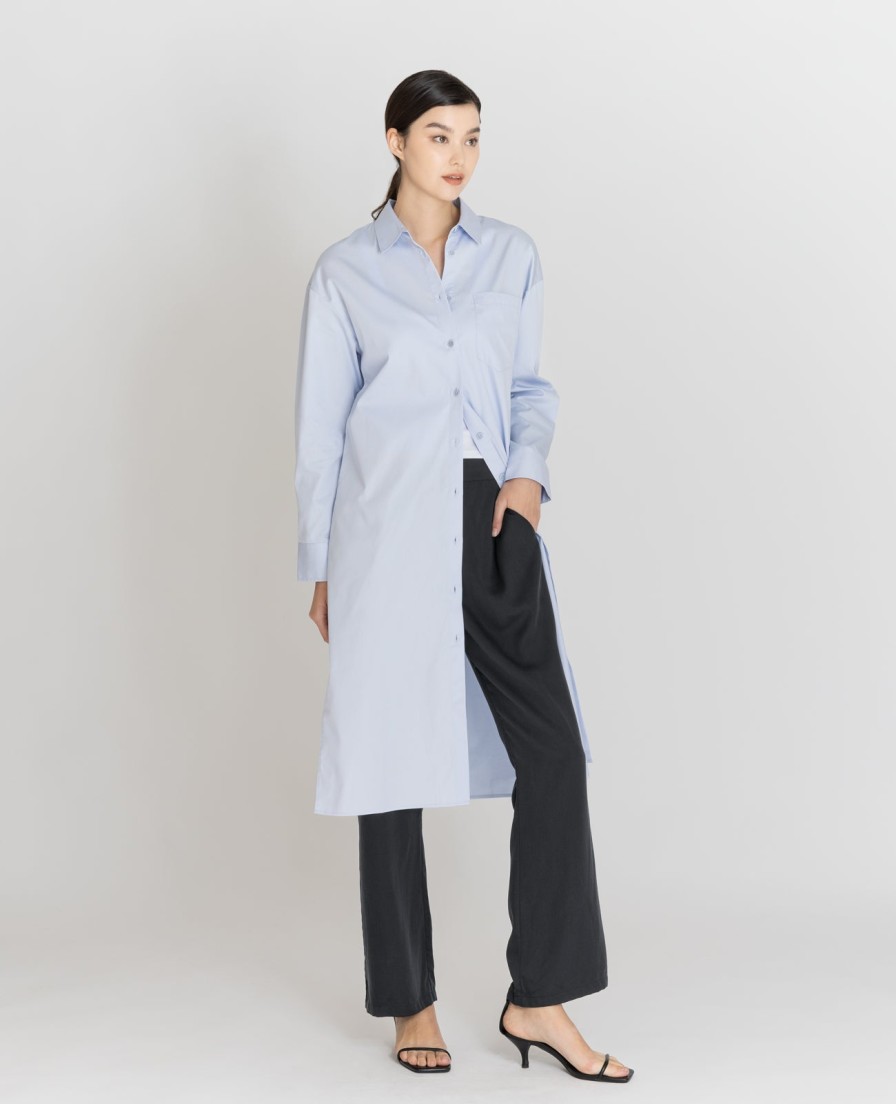 Women Grana One Piece Dresses | Supima Poplin Shirt Dress