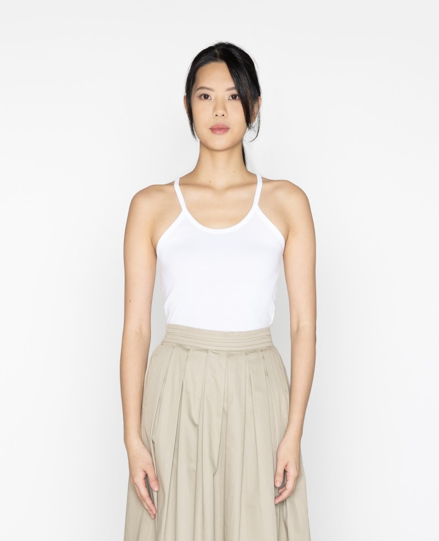 Women Grana Tank Tops | Women Supima 2-Way Halter Ribbed Tank