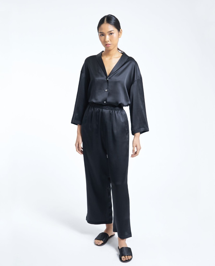 Women Grana Pants & Trousers | Silk Pyjamas Pants