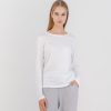 Women Grana Tee Shirts | Organic Pima Cotton Long Sleeve Crew Neck Tee