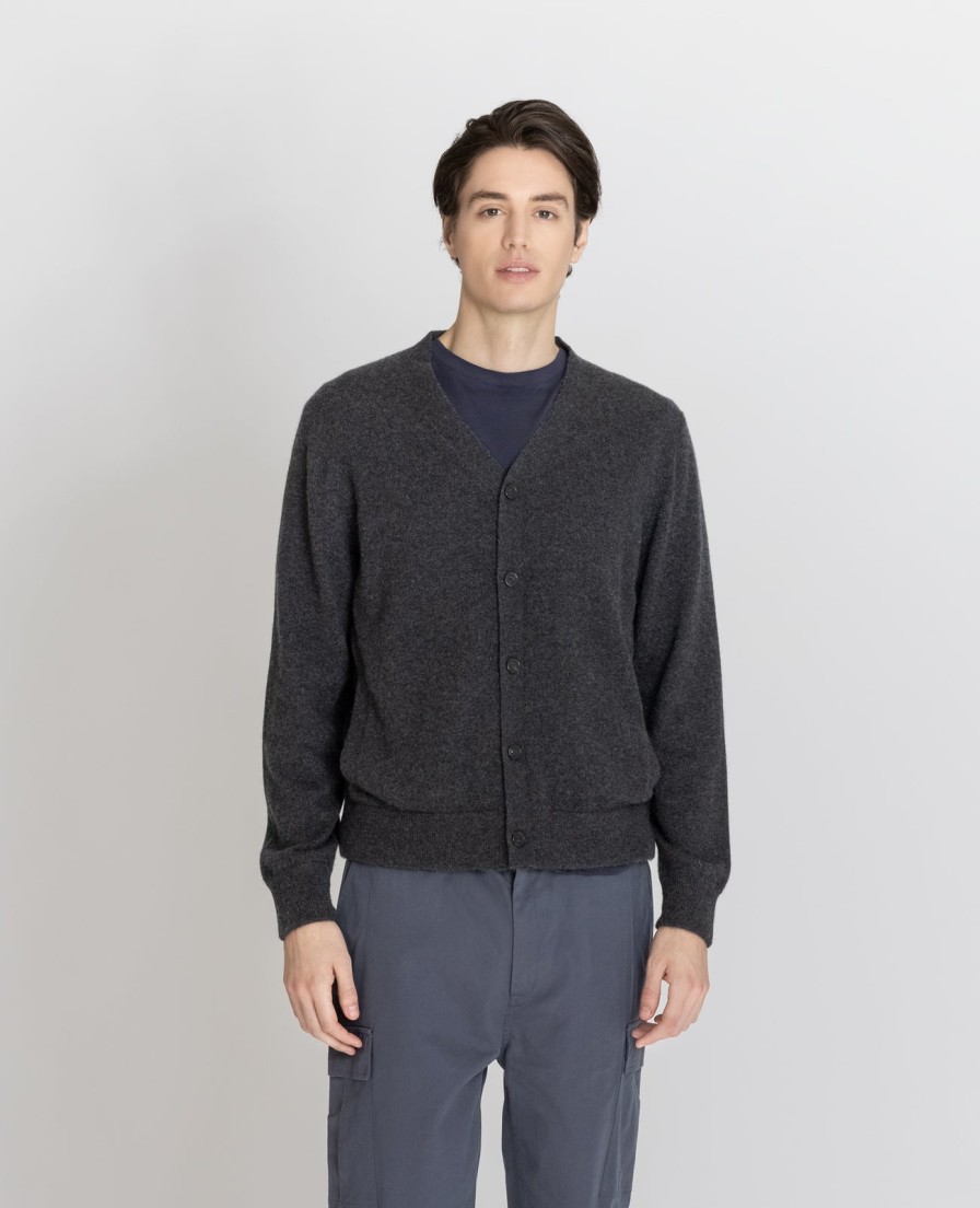 Men Grana Sweaters & Cardigans | Cashmere V Neck Cardigan