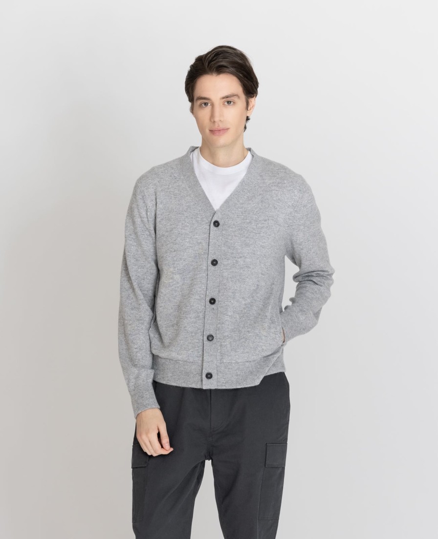 Men Grana Sweaters & Cardigans | Cashmere V Neck Cardigan