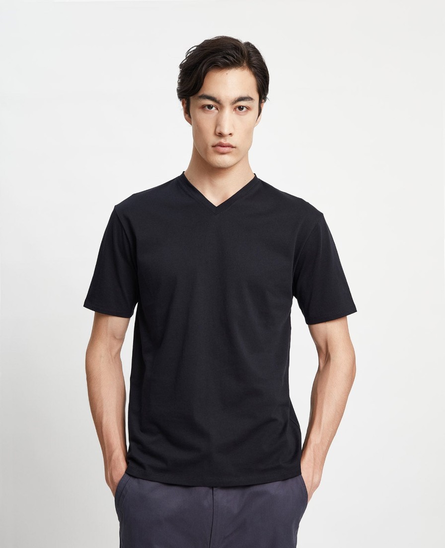 Men Grana Tees & Polos | Supima V Neck Tee