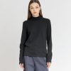 Women Grana Tee Shirts | Supima High Neck Long Sleeve Tee