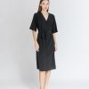 Women Grana One Piece Dresses | Silk V-Neck Shirt Dress