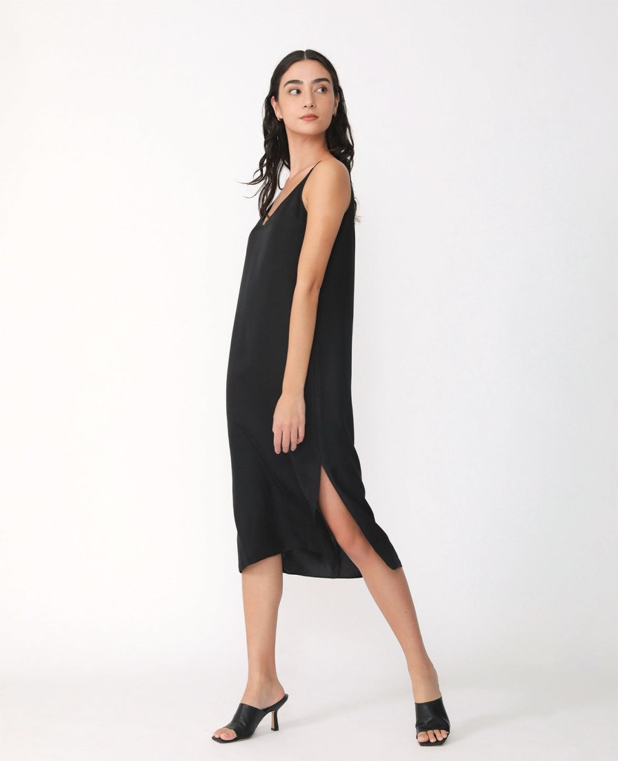 Women Grana One Piece Dresses | Silk Signature V Slip Dress