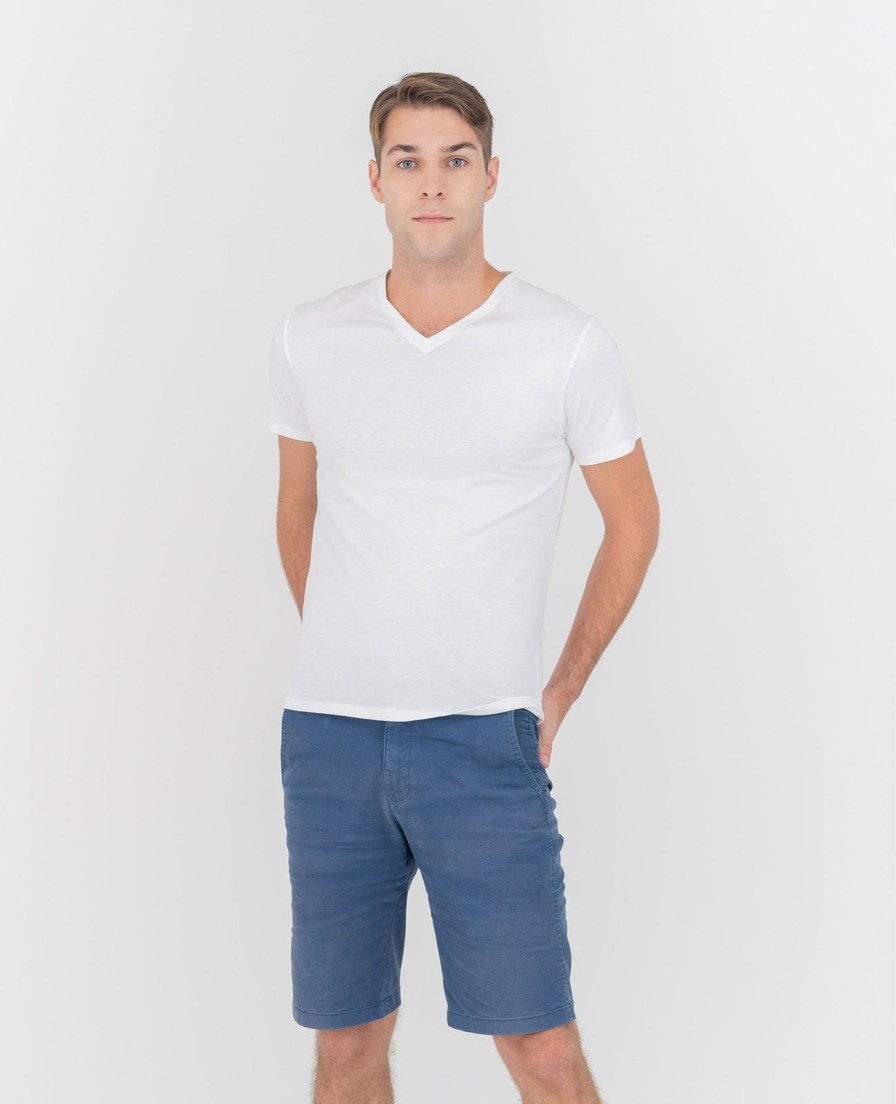 Men Grana Tees & Polos | Organic Pima Cotton V-Neck Tee