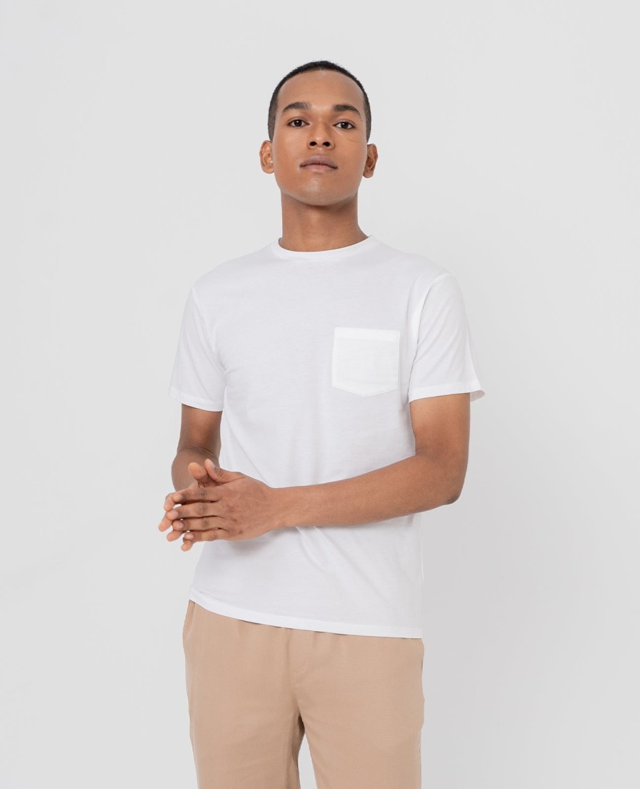 Men Grana Tees & Polos | Supima Crew Neck Pocket Tee