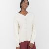 Women Grana Sweaters & Cardigans | Moving Rib V-Neck Sweater