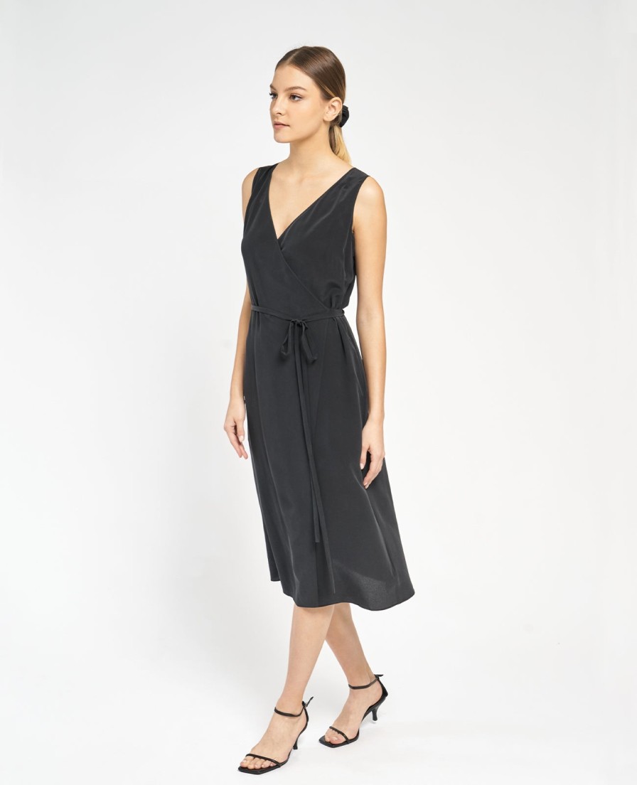 Women Grana One Piece Dresses | Silk Wrap Tank Dress